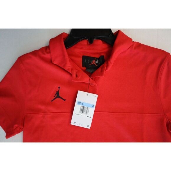 Jordan DQ7910-657 Women's Sz Medium Red Short Sleeve Polo Shirt - Picture 10 of 10
